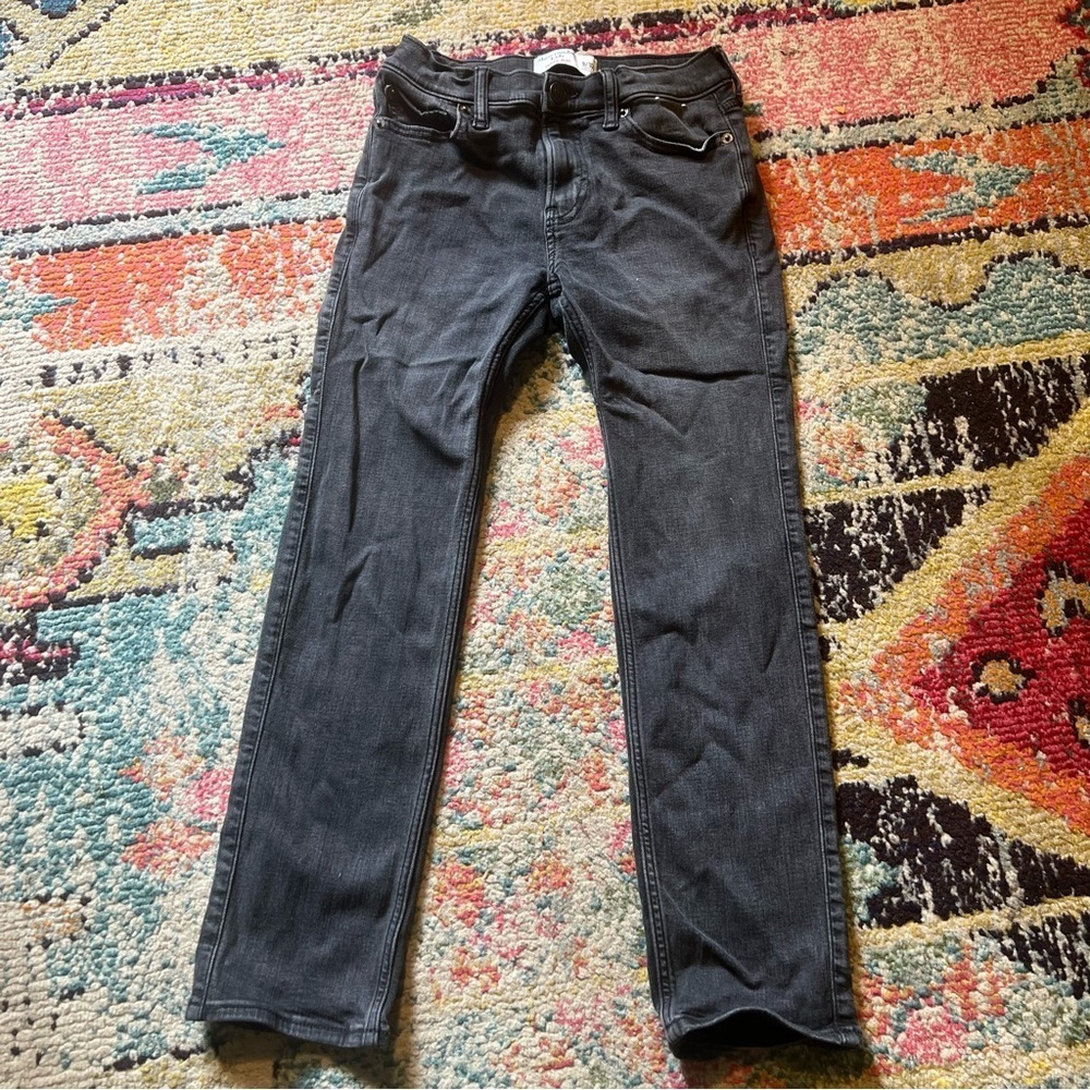 Abercrombie kids skinny jeans washed black sjze 7/8